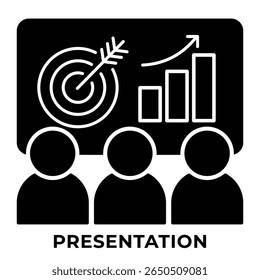 APRESENTAÇÃO DE ÍCONE ÚNICO, ÍCONE PARA APLICATIVO, SITE, APRESENTAÇÃO ETC. ÍCONE EM ESTILO DE GLIFO.