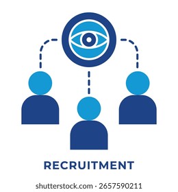 Single Icon Recruitment. Perfect for Presentation, Website, apps, etc. Icon Blue Style