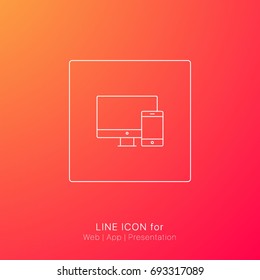Single icon responsive web elements, design, symbols, vector, abstract, outline shapes, innovative and creative inspiration business company for web app and presentation infographic collection