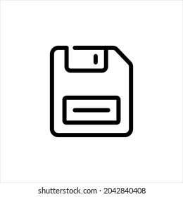Single icon save with line style. Perfect for you website, application, background, game, software or presentation