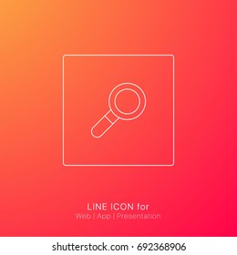 Single icon search ui lupe elements, innovative and creative inspiration business company for web app and presentation infographic collection