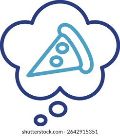 Single icon shows the desire to consume foods high in sugar in the context of a diet, indicating temptation or desire for unhealthy foods.