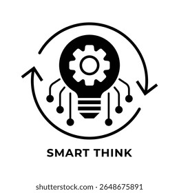 SINGLE ICON SMART THINK, BUSINESS AUTOMATION, ICON SOLID STYLE