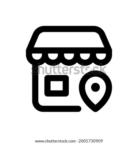 Single icon store with line style.Perfect for you website, application, background, game, software or presentation
