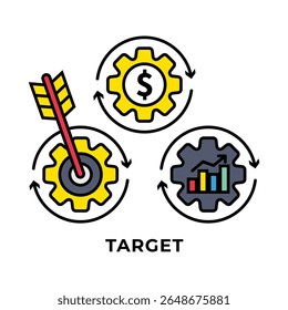 DESTINO DE ÍCONE ÚNICO, AUTOMAÇÃO DE NEGÓCIOS, ESTILO DE COR DE LINHA DE ÍCONE