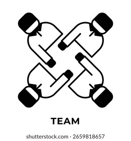Equipo de un solo ícono, perfecto para presentación, Sitio web, App y más, estilo mixto de íconos