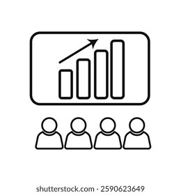 Single icon teamwork, business, thinking, smart, vector, outline icon