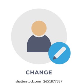 Single Icon User Change Profile, Avatar Icon, Icon Flat
