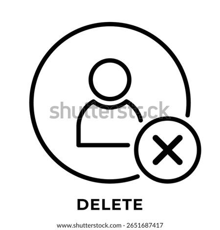 Single Icon User Delete, Avatar Icon, Icon Outline