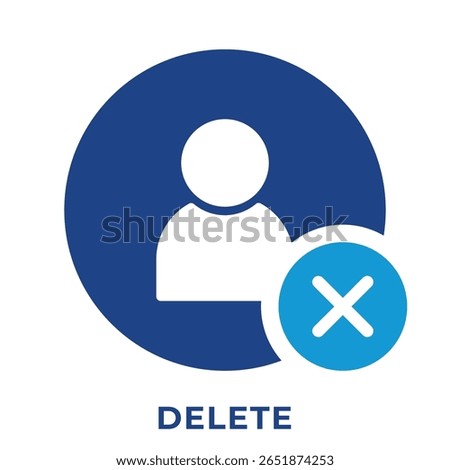 Single Icon User Delete, Avatar Icon, Icon Blue