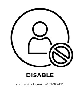 Icono de usuario único Deshabilitar, Icono de avatar, Esquema de icono