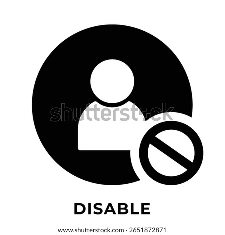 Single Icon User Disable, Avatar Icon, Icon Glyph