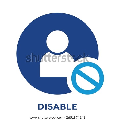 Single Icon User Disable, Avatar Icon, Icon Blue