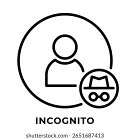 Single Icon User Incognito, Avatar Icon, Icon Outline