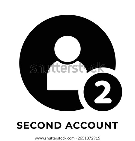Single Icon User, Second Account Icon, Icon Glyph