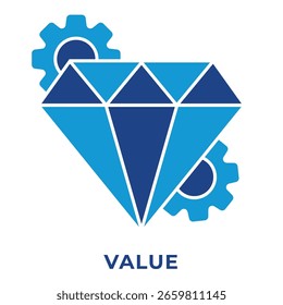 Valor de ícone único, perfeito para apresentação, site, aplicativos e muito mais, Ícone azul estilo