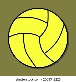 single icon of volley ball isolated