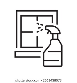 Ventana de icono único en estilo de línea o esquema. Iconos para el App móvil y el Web. Colección de iconos de Linier. Trazo Editable. Ilustración vectorial.