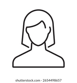 Single icons outline related to avatars for user interface. Icons for web and mobile app. Linear icon collection. Editable stroke. Vector illustration