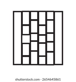 Iconos únicos de pavimentación de azulejos relacionados con el suelo. Iconos para el Web y el App móvil. Colección de iconos lineales. Trazo editable. Ilustración vectorial