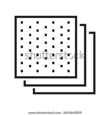 Single icons quarry tile outline related to flooring. Icons for web and mobile app. Linear icon collection. Editable stroke. Vector illustration