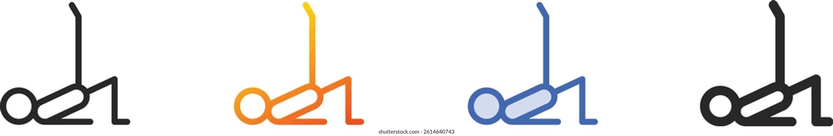 single icon.Thin Linear, Gradient, Blue Stroke and bold Style Design Isolated On White Background