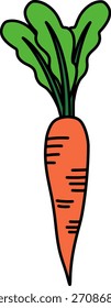 single illustration of A carrot 