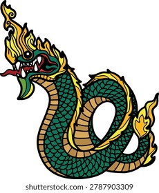 single illustration of great Naga