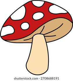 single illustration of A mushroom