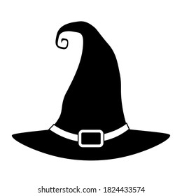 Single illustration of old witch hat for Halloween day