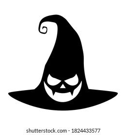 Single illustration of old witch hat for Halloween day