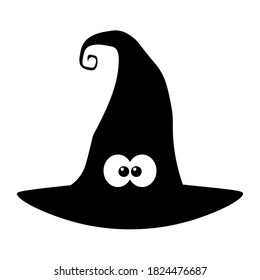 Single illustration of old witch hat for Halloween day