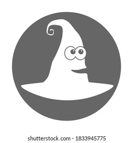 Single illustration of old witch hat for Halloween day