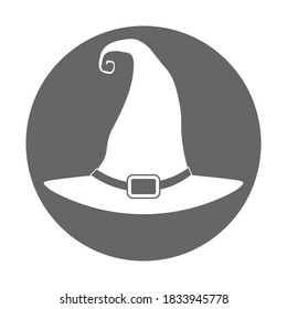 Single illustration of old witch hat for Halloween day