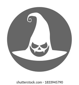 Single illustration of old witch hat for Halloween day