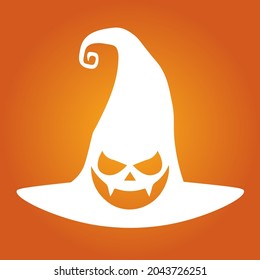 Single illustration of old witch hat for Halloween day