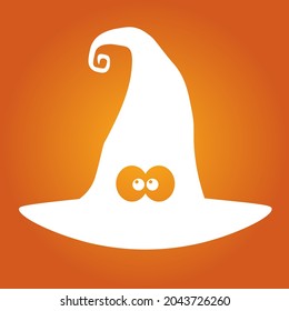 Single illustration of old witch hat for Halloween day