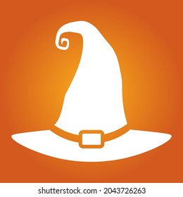Single illustration of old witch hat for Halloween day