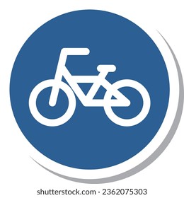 Single illustration of a simple sign sticker Exclusively for specific small motorized bicycles and bicycles