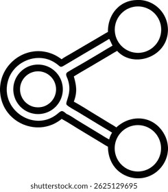A single, isolated share icon, perfect for websites, apps, or presentations. Clean design, easily scalable.