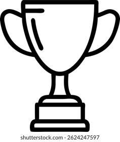 Ein einzelnes Trophäen-Symbol, perfekt für Auszeichnungen, Erfolge oder Wettbewerbsthemen. Sauberes Design, leicht anpassbar.