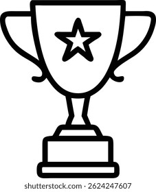 Ein einzelnes Trophäen-Symbol, perfekt für Auszeichnungen, Erfolge oder Wettbewerbsthemen. Sauberes und professionelles Design
