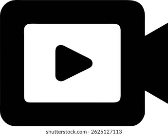 A single, isolated video icon, perfect for websites, apps, or presentations. Clean design on a white background.