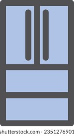 Single item icon of color simple electric appliance refrigerator