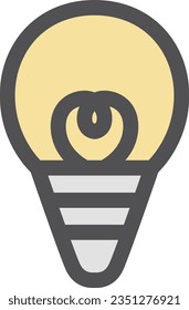 Single item icon for color simple electrical appliances light bulb
