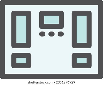 Icono de un solo elemento para aparatos eléctricos simples de color Escala de peso