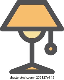 Single item icon for color simple electrical appliances desk lamp