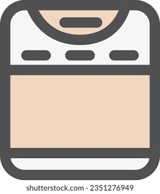 Single item icon of color simple electrical appliance washing machine