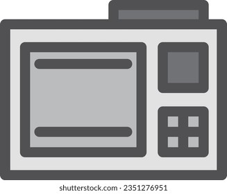 Single item icon for color simple electrical appliances Microwave oven