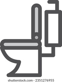Single item icon for color simple electrical appliances toilet